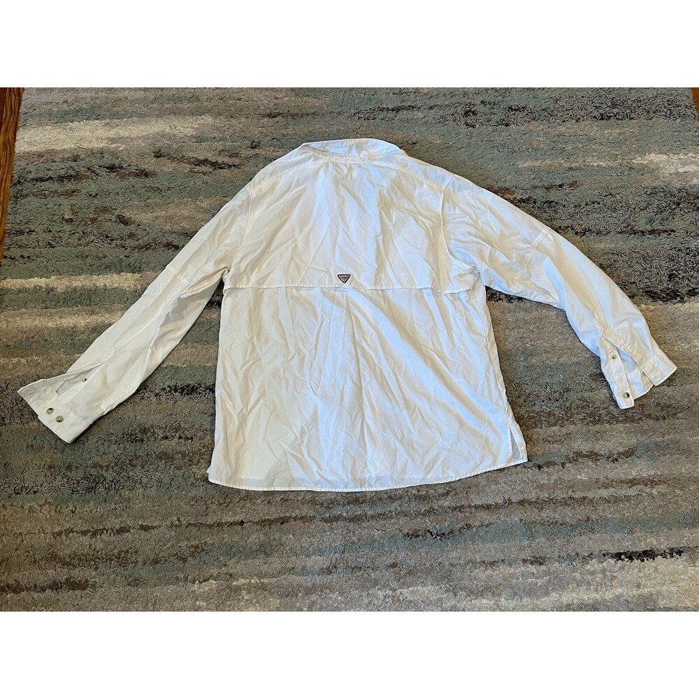 Columbia Youth? White Performance Fishing Gear PFG Vented Long Sleeve - READ - Picture 2 of 8